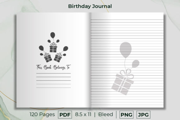 Birthday Line Journal Notebook V4: A Designer's Essential