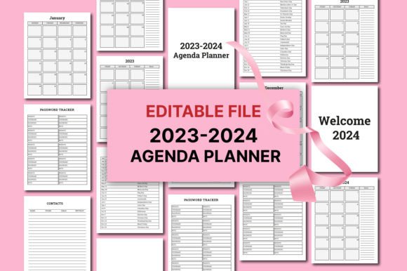 Editable 2023-2024 Agenda Planner