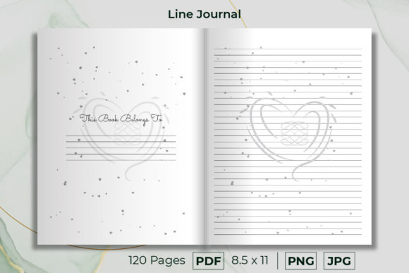 Embrace Creativity with the Heart Theme Lined Journal Notebook V9