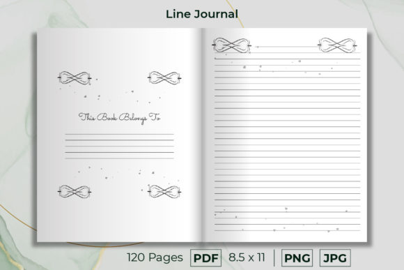 Heart Theme Lined Journal Notebook V10