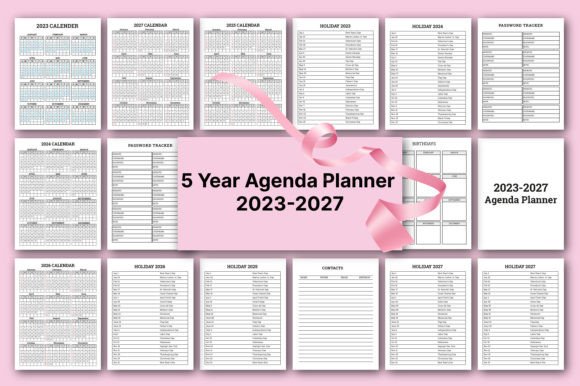 Maximize Your Productivity with the 5 Years Agenda Planner 2023-2027 for KDP