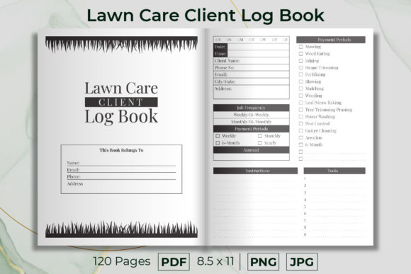 Maximizing Efficiency with the Lawn Care Client Log Book KDP Interior