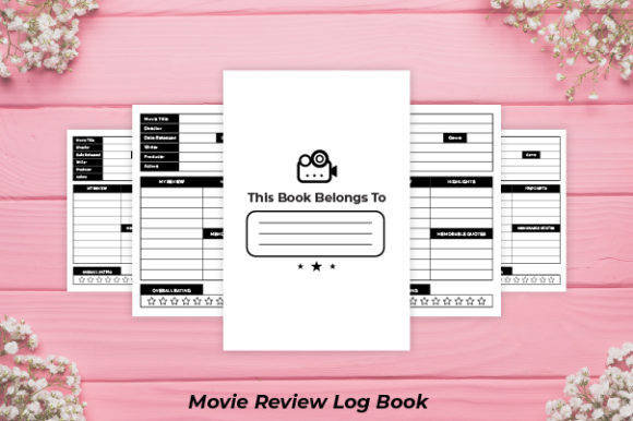 Movie Review Log Book KDP Template