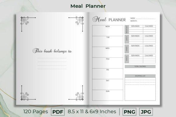 Streamline Your Meal Planning with the Meal Planner KDP Interior V1
