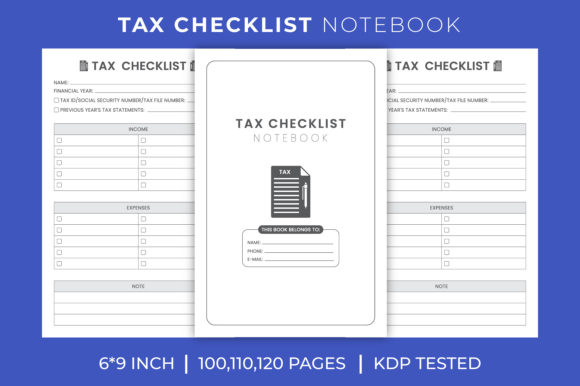 Tax Checklist Notebook: Your Ultimate KDP Interior