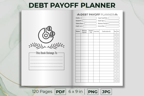 Unlock Your Financial Freedom with the Debt Payoff Planner KDP Interior Graphic